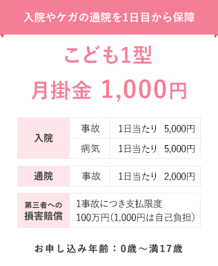 こども1型の保障内容